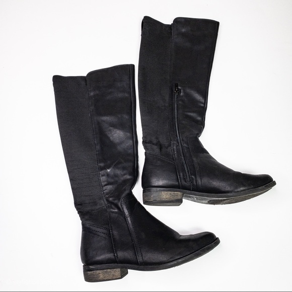 Rampage Illusion Faux Leather Knee High Boot Black - Picture 2 of 6